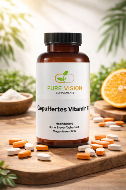 Gepuffertes Vitamin C 500mg + Magnesium - 240 Kapseln