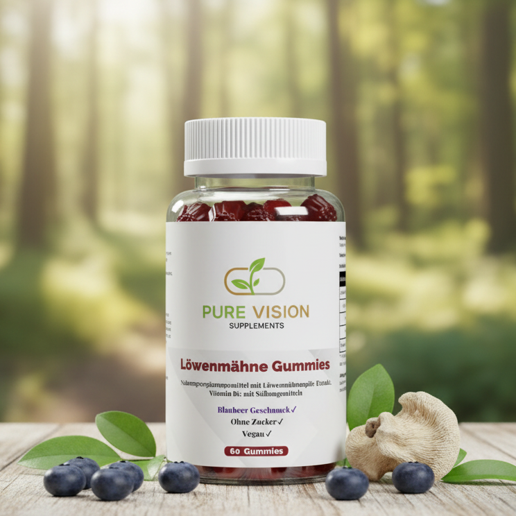 Löwenmähne + Vitamin B6 Gummies - 60 Stk.