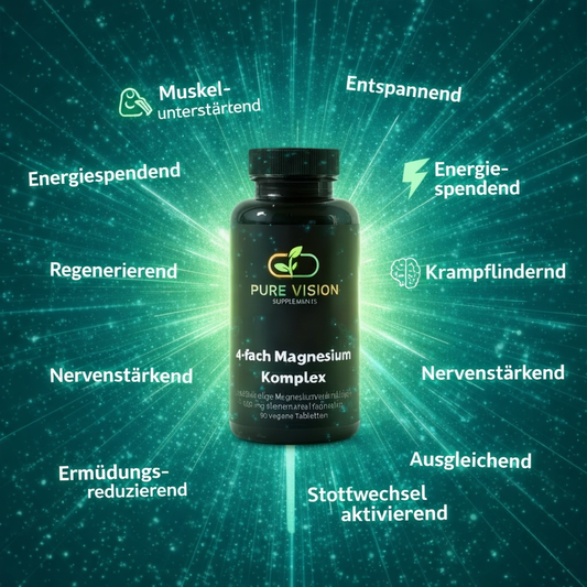Magnesium 4-fach Komplex - 60 vegane Tabletten