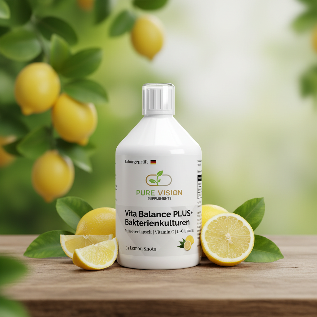 Vita Balance PLUS+  Bakterienkulturen - 33 vegane Lemon Shots - 500ml